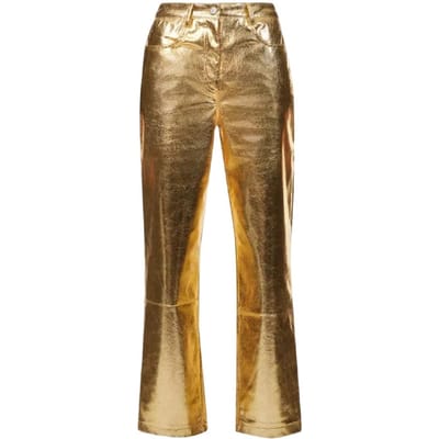 AmyLynn Lupe metallic rechte broek voor dames (Goud)