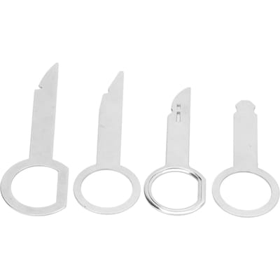 Ensemble de 4 clés de retrait pour autoradio de voiture Outil Universel en Acier Inoxydable Clés de Libération pour Lecteur CD Remplacement pour Ford white