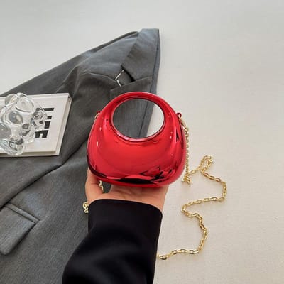 Mini Sac de Banquet Personnalisé et Tendance Petit Sac Rouge à Lèvres pour Femmes Accessoires de Change Sac Bandoulière Monépaule red