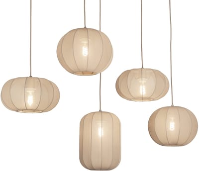Lumidora Hanglamp 75299 - TACK - 5 Lichts - E27 - Taupe - Metaal