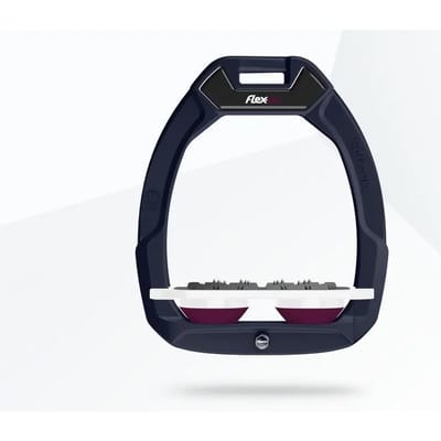Veiligheidseisen voor paardrijden Plat Ultra Grip Aluminium/Wit/Pruim Flex-On Safe-On