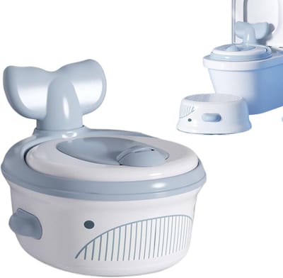 Baby Zindelijkheidstraining Potje - Zindelijkheidstoilet Zitje - Kinderen Zindelijk Maken - Antislip Onderkant - 6 Maanden Tot 6 Jaar - Walvis