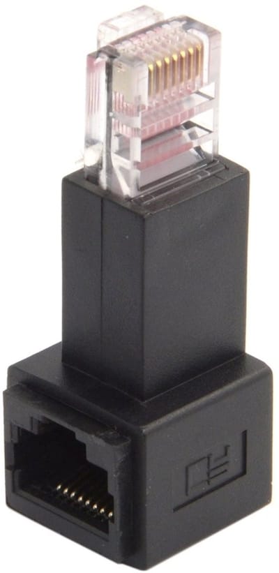 Dailygoody - RJ45 Ethernet Adapter - 90 Graden Hoek - Cat 5e - Male naar Female - Netwerkverbinding - Internetkabels - Geschikt voor computers - Compa...