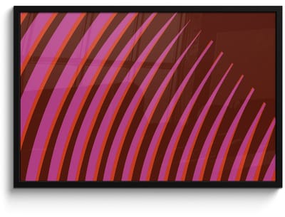 Poster in lijst - Fotolijst 90x60 cm - Posters - Lijnen - Rood - Beweging - Posterlijst zwart - Decoratie - Wanddecoratie woonkamer - Muurdecoratie slaapkamer