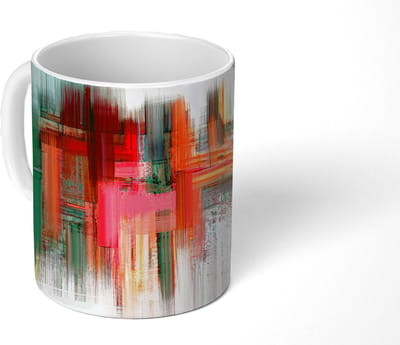 Mok - Koffiemok - Olieverf - Schilderij - Abstract - Mokken - 350 ML - Beker - Koffiemokken - Theemok