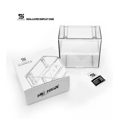 Premium 1/64 Dubbellaags Acryl Modelauto Vitrinekast - Duidelijke Beschermende Doos Voor Diecast Auto Verzameling, Cadeaubox (Zonder Auto) white