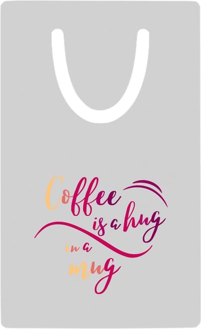 Hacebo® - Coffee is a hug, I am a mug metalen boekenlegger- Koffie - iemand die houdt van koffie - koffie liefhebbers - quote - verjaardagscadeau - cadeau - kado - gift - geschenk - verrassing Bladwijzer boekenleggers - 7.6 cm x 5cm