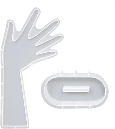Sieraden Display Mal - Hand Hanger - Sieraden Organiseren - Handvormig Ontwerp - 35 cm - Transparant