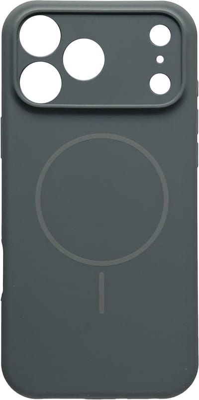 Casemania Hoesje Geschikt voor Apple iPhone 17 Pro Max - Grijs - Zachte Liquid Siliconen Magnetisch Back Cover Case - Geschikt voor MagSafe - Telefoonhoesje met Camera Bescherming