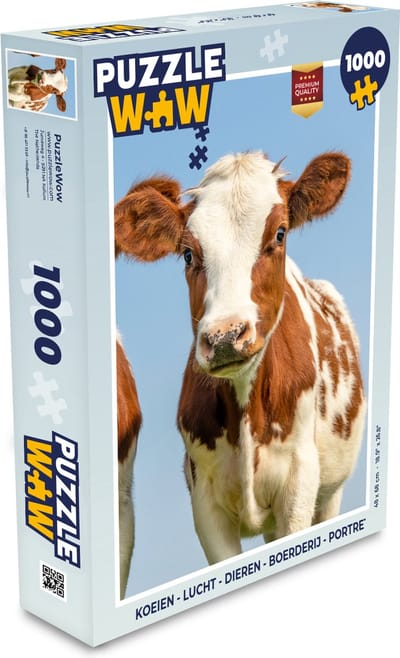 Puzzel Koeien - Lucht - Dieren - Boerderij - Portret - Legpuzzel - Puzzel 1000 stukjes volwassenen
