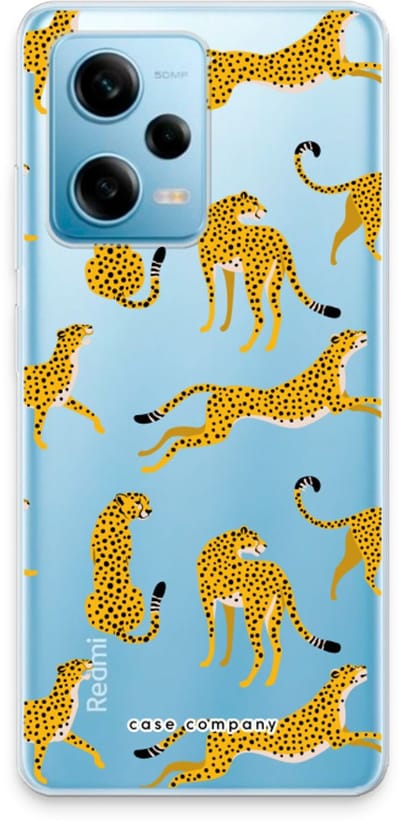 Case Company® - Hoesje geschikt voor Xiaomi Redmi Note 12 Pro 5G hoesje - Luipaard - Soft Cover Telefoonhoesje - Bescherming aan alle Kanten en Schermrand