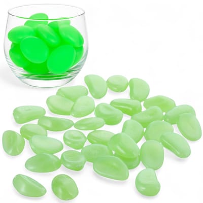 JHUBERS - Glow in the Dark Decoratieve Stenen 125g - Tuin- en Aquariumdecoratie