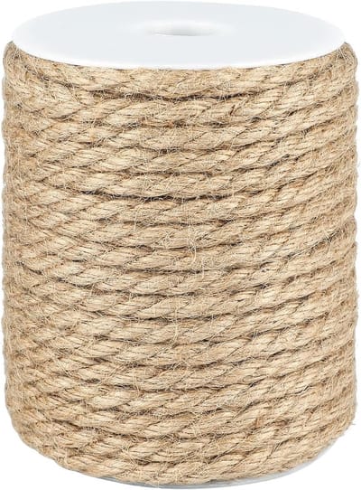 8mm Dikke Jute Touw 20M - Natuurlijke Jute Touw voor DIY Kat Krabpaal, Tuindecoratie en Handgemaakte Projecten