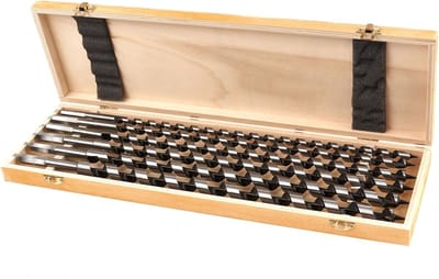 HBM 6-delige 600 mm slangenborenset voor hout met opbergkoffer
