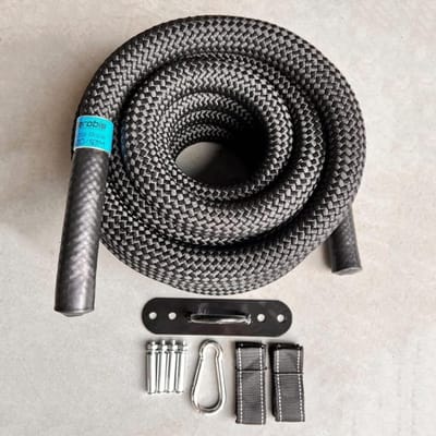 Kracht Touw - Trainings Touw - Conditie Training - Weerbestendig Polyester - 10 Meter 40mm - Zwart