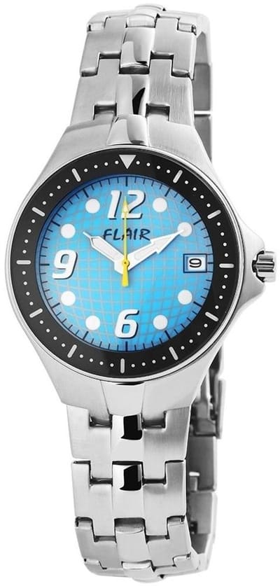 FLAIR Herenhorloge Edelstahl Datumaanduiding