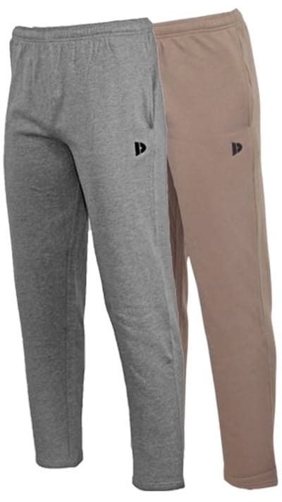 2-Pack Donnay - Joggingbroek rechte pijp (Wess) - Sportbroek - Heren - Silver-marl/Taupe-grey (726) - maat 3XL