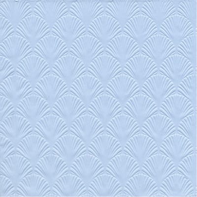 Ihr Servet Luxe - 32x - 3-laags - met schub patroon - ijs blauw - 33 x 33 cm