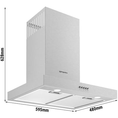 GGM Gastro Umlufthaube mit Motor - 595mm - Regler, Filter & Lampe - passend für GHF4