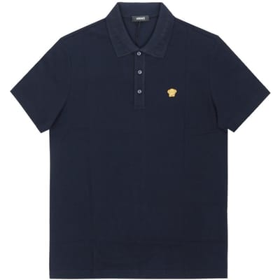 VerSace MeduSa PaTch Polo Heren S Korte Mouw T-shirt 1013906 1a15694 1up60 1013906 1A15694 1UP60 (M) gray