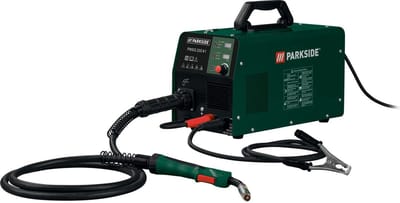 PARKSIDE Multifunctioneel lasapparaat - Geschikt voor 4 lasmethoden: MMA (staafelektroden), massieve draad, MIG (inert gas) en WIG (wolfraam-inert gas) - MMA-lasstroom: 30-140 A - MIG-lasstroom: 50-160 A - WIG-lasstroom: 30-200 A 2- 4 lasprocessen