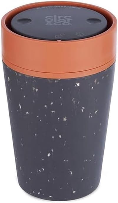Herbruikbare Koffiebeker - Reisbeker Mok - Onderweg Dranken - 100% Lekvrij Deksel - 220 ml - Oranje