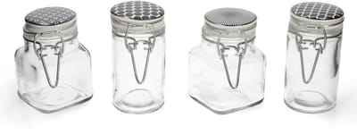 Set van 4 voorraadpotten 90ml Takeo
