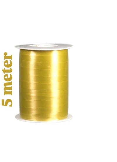 5m Goud lint - krullint - sierlint - cadeau versiering - leuk inpakken - niet op spoel geleverd
