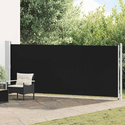 vidaXL - Tuinscherm - uittrekbaar - 600x160 - cm - zwart