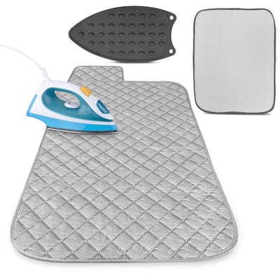 Hittebestendige Strijkplankkussen met Siliconen Pad - Draagbare, Antislip Strijkmat voor Tafelblad