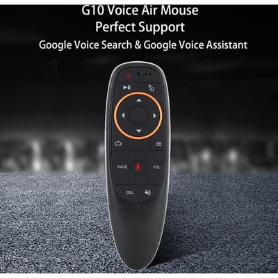 G10 2.4GHz draadloze afstandsbediening met USB-ontvanger Spraakbesturing voor Android TV Box PC Laptop black
