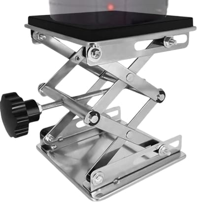 Schaarlift Hefbrug - Laboratoriumlift Steunlift - Apparatuur Stabiliseren - Roestvrij Staal Constructie - 10x10cm Basis