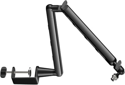Microfoon Arm Stand - Bureauhouder Microfoon - Opnemen Geluid - Verstelbaar Lage Profiel - 320mm Maximale Hoogte - Zwart