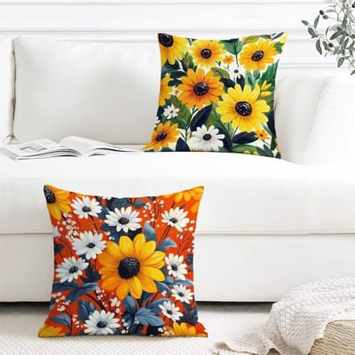 Kussensloop Set - Kussenhoes Vierkant - Decoratie Bank - Zacht Fluweel - 65 x 65 cm - Kleur 2