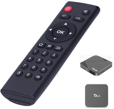 Allecto - TV Box Afstandsbediening - Vervangende Afstandsbediening - Zwart - Geschikt voor Android TV Box - Tot 10 meter afstand - Inclusief 2 batt...
