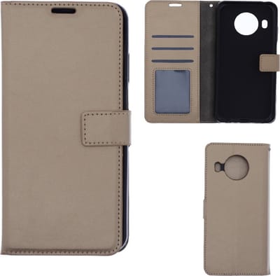 LuxeBass Telefoon Wallet Bookcase geschikt voor Nokia X10 / X20-Portemonnee telefoonhoesje voor Bankpassen-Kunstleer-Siliconen Houder-Magnetische sluiten- goud gsm hoesje - telefoonhoes - telefoonhoesjes - telefoonhoes - gsm hoes - telefoonhoesje