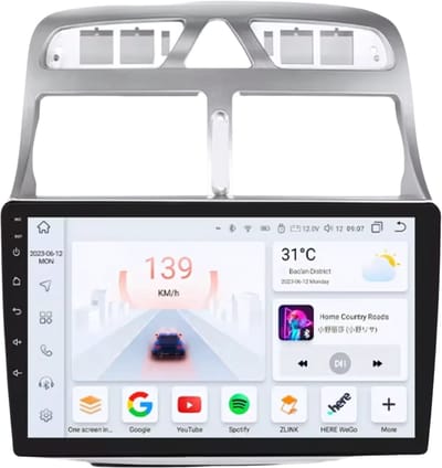 Autoradio met bluetooth - Carplay - Geschikt voor Apple en Android - Stereo - Navigatie - Navigatiesysteem auto - Voor Peugeot 307 / 307CC / 307SW (2002-2013)