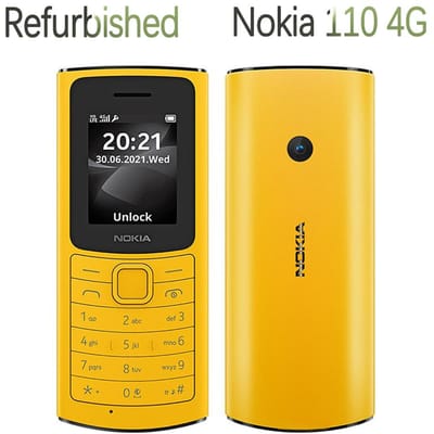 Gereviseerde Nokia Originele Nokia 110 4G  (2021) LTE 4G Mobiele Telefoon Met Enkele 1/2 SIM No charger zwart