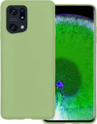 Hoesje Geschikt voor OPPO Find X5 - Sterk & Shockproof - Hoes Cover - Siliconen Case - Groen