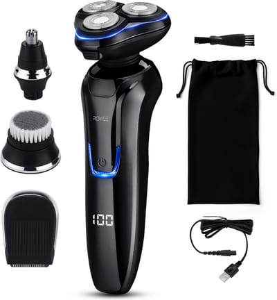 Royce Shaver Elektrisch Scheerapparaat voor Mannen – Met Trimmer & Neustrimmer – Nat & Droog Scheren – Scheerapparaten met Baardtrimmer