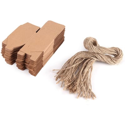 50 STUKS Bruin Kraftpapier Vierkante Huwelijksbedankjes Snoep Chocolade Cadeau Feestartikelen Doosjes