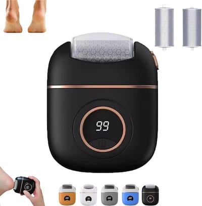 Elektrische eeltverwijderaar - elektrische voetvijl - eelt remover - pedicure apparaat - LCD display - 2 standen - LED verlichting - Type-C oplaadbaar - zwart