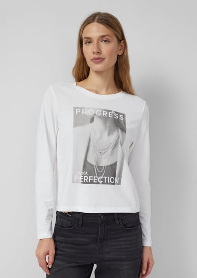 s.Oliver - female - Zacht shirt met lange mouwen en edelstenen