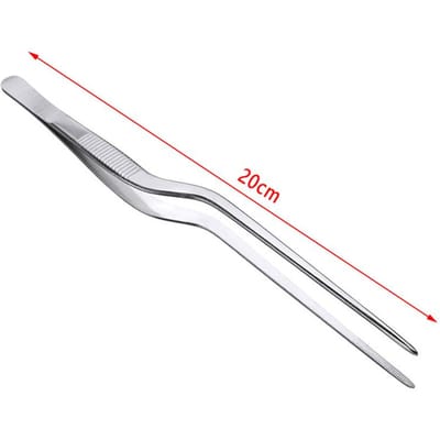 Pincettes de cuisine en acier inoxydable, 1 pièce, pincettes alimentaires pour barbecue, pince à épiler pour pique-nique barbecue 20cm