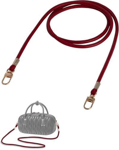 Vervangende Tasriem met Handvat van PU Leer, Universele DIY Accessoires voor Handtassen en Schoudertassen, Rood, 120cm, Met Metalen Haak