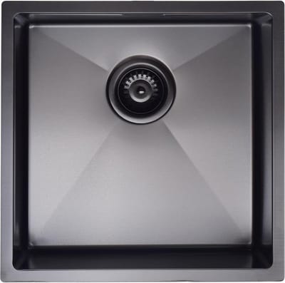 CENDO SPB40-3GM- Spoelbak - Gun Metal - 40 x 40 - Opbouw - Onderbouw - Inleg - Wasbak