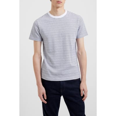 French Connection Textured Jersey Strpe Ss T-shr Marine Multi Größe: XS | Bedruckte T-Shirts Outlet | Herren