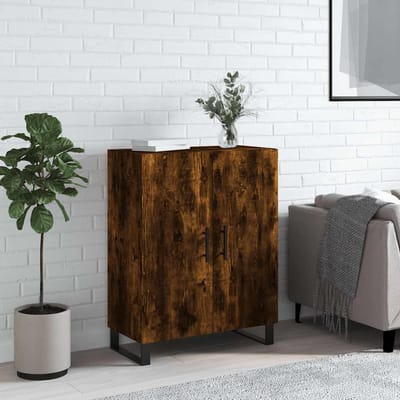 vidaXL - Dressoir - 69,5x34x90 - cm - bewerkt - hout - gerookt - eikenkleurig