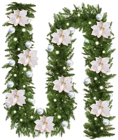 Dailygoods- Kerstslinger 2,7 m - Verlichting - Dennenslinger - Waterdicht - Koudebestendig - Duurzaam materiaal - Kerstdecoratie