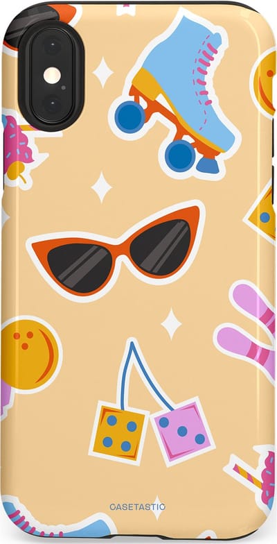 Casetastic Hoesje Geschikt voor Apple iPhone X/Xs - Stijlvolle Beschermende Duo-layer Case - Milkshake vibes